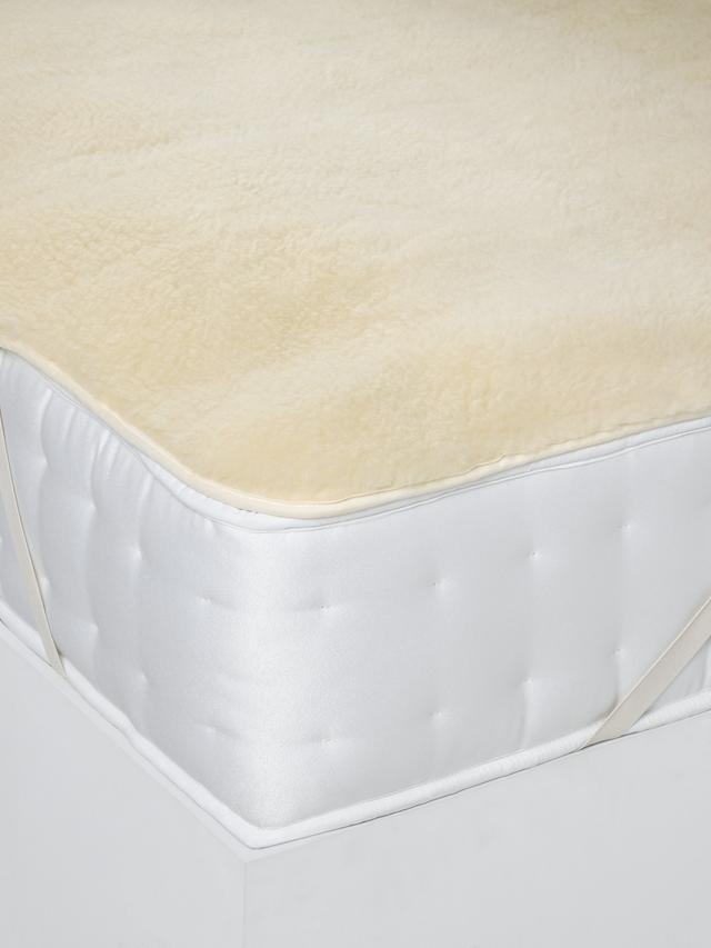 John Lewis Natural Collection British Fleece Mattress Topper - Single White