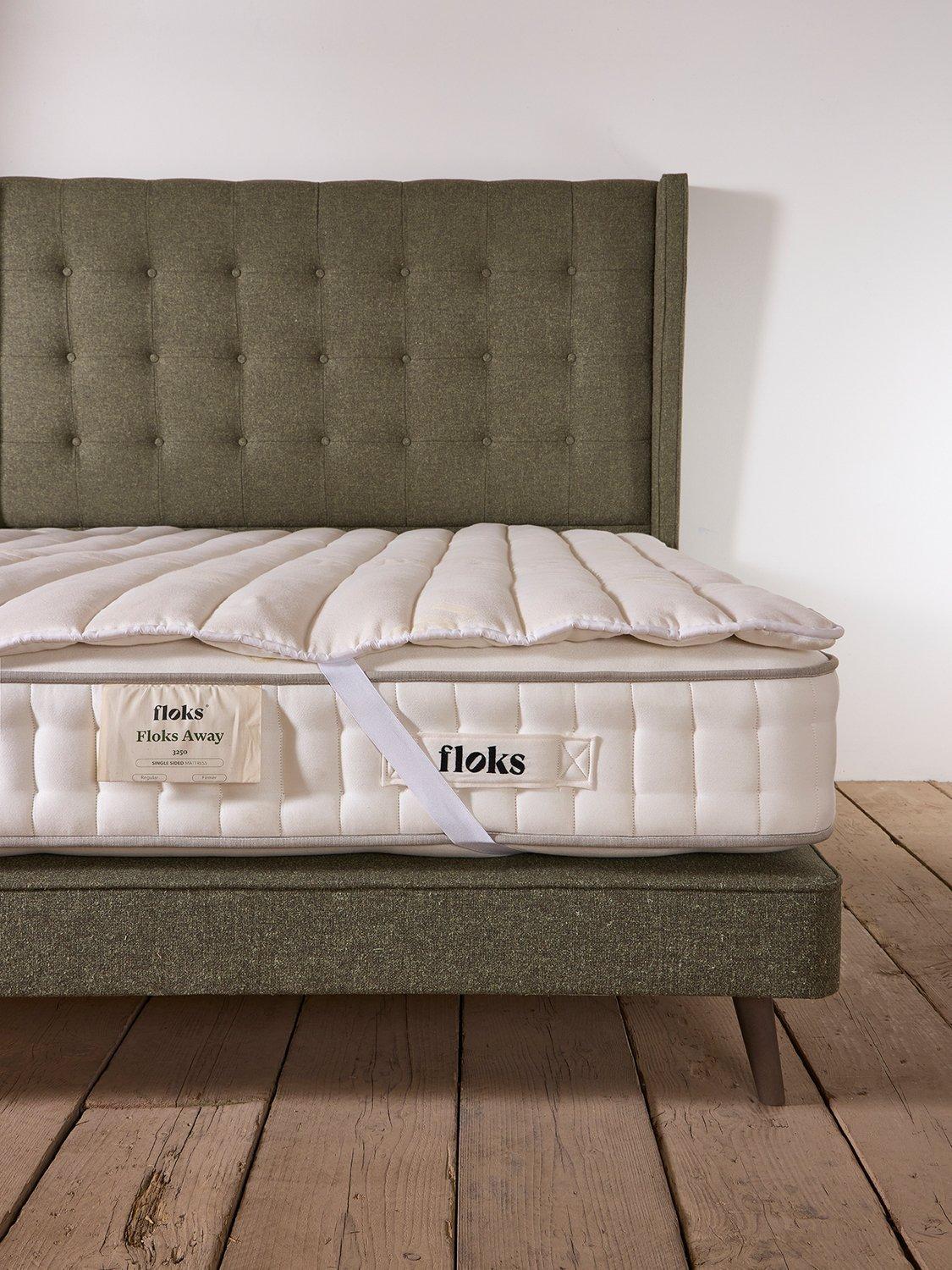 Floks Luxury Deep Wool Mattress Topper - Natural - Super King 200 x 180cm