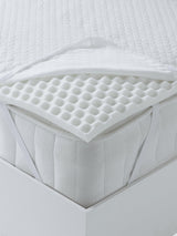 John Lewis Specialist Support 3-Zone Memory Foam Mattress Topper King White