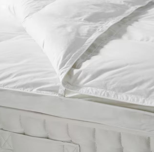 John Lewis Duck Feather & Down Dual Layer White Mattress Topper - Double