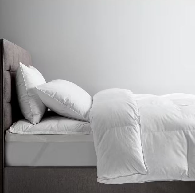 John Lewis Duck Feather & Down Dual Layer White Mattress Topper - Double
