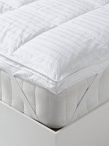 John Lewis Muscovy Duck Down 320TC Dual Layer Single Mattress Topper - White