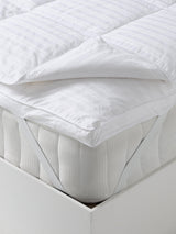 John Lewis Muscovy Duck Down 320TC Dual Layer Single Mattress Topper - White