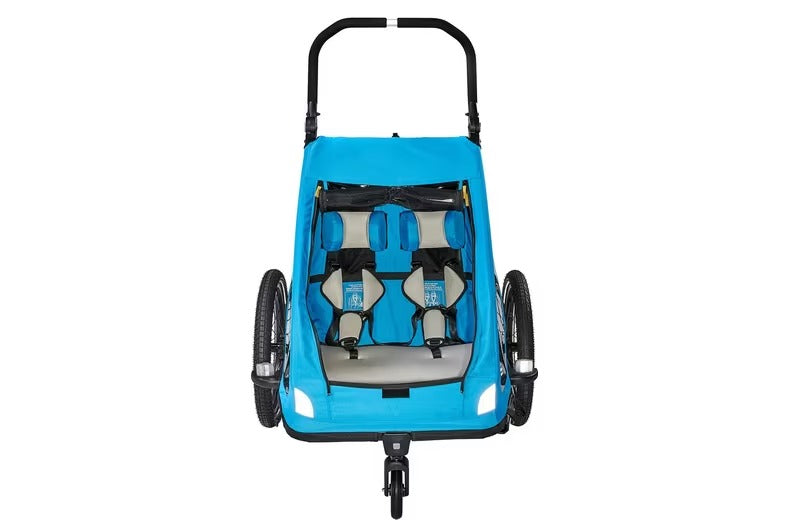 Halfords Advanced Double Bike Adjustable Foldable Trailer - 19kg - Blue