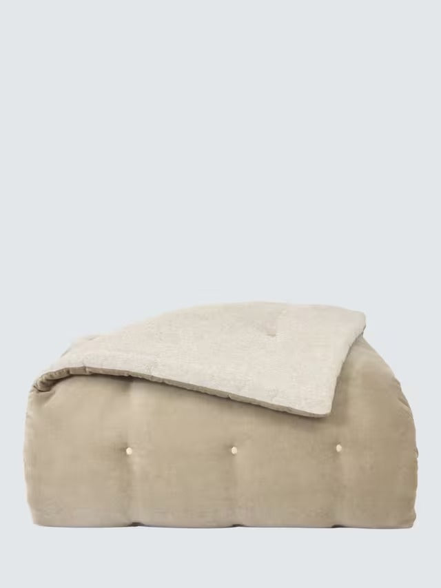 Christy Jaipur Cotton Soft Velvet Home Decor Throw 140 x 200cm - Hazelnut