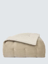 Christy Jaipur Cotton Soft Velvet Home Decor Throw 140 x 200cm - Hazelnut