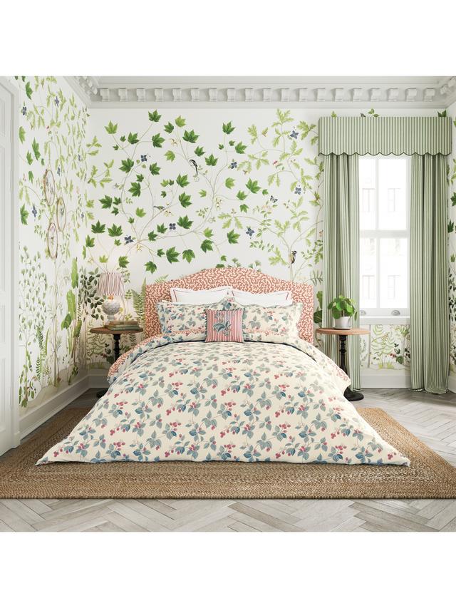 Sanderson Rubus Duvet Cover Pillow Case Set - Multicoloured - King Size