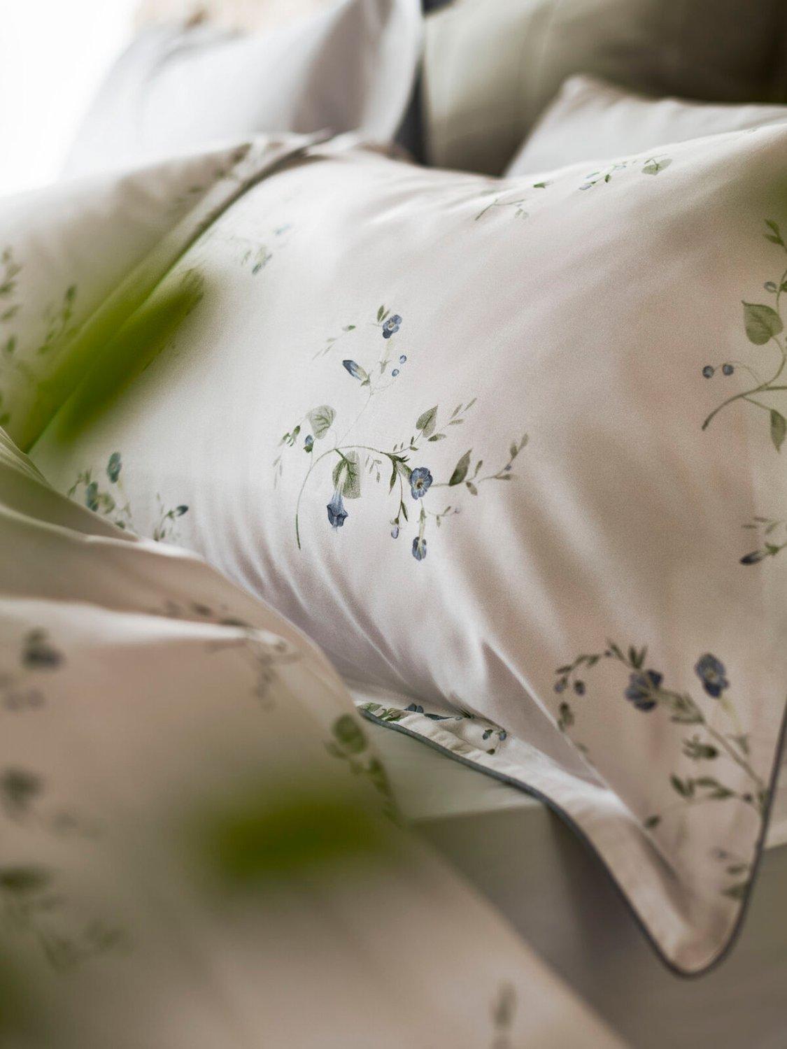 Christy Forget-Me-Not King Duvet Cover Set Cotton Sateen Floral 200TC - Blue