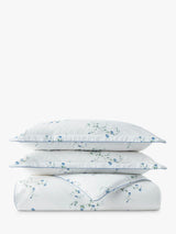 Christy Forget-Me-Not King Duvet Cover Set Cotton Sateen Floral 200TC - Blue