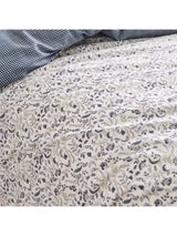 Christy Ditsy Gingham Woodland Cotton Duvet Cover Set - Blue - Super King