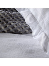 Christy Organic Retreat Ruffle 200TC Super King Cotton Duvet Set - White