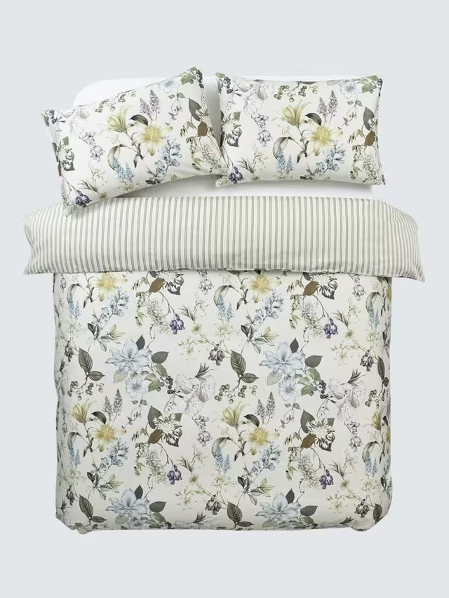 MM Linen Sanctuary Floral Cotton Duvet Cover Set - Multicoloured - King Size
