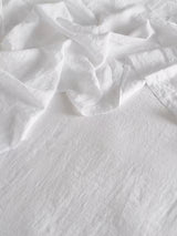 Bedfolk Soft 100% Linen Snow White Up to 31cm Standard Fitted Sheet - Double