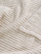 Bedfolk Dream Luxurious Soft Cotton Speckled Throw - Natural - 250 x 175 cm