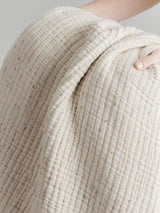 Bedfolk Dream Luxurious Soft Cotton Speckled Throw - Natural - 250 x 175 cm