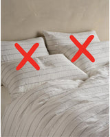 Bedfolk 100% Linen Stripe Super King Duvet Cover - 260 x 220cm - White/Grey