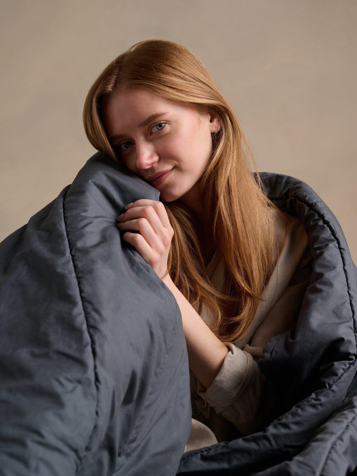 Bedfolk Relaxed Reversible Cotton Quilted Bedspread Double 220 x 230cm - Sea
