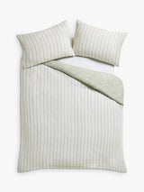 Laura Ashley Elmdon Reversible Duvet Cover Set - Super King 260 x 220cm Sage