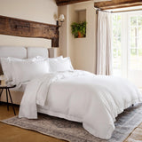 Christy Premium Soft Cotton Sateen 500TC White Duvet Cover Set - King Size