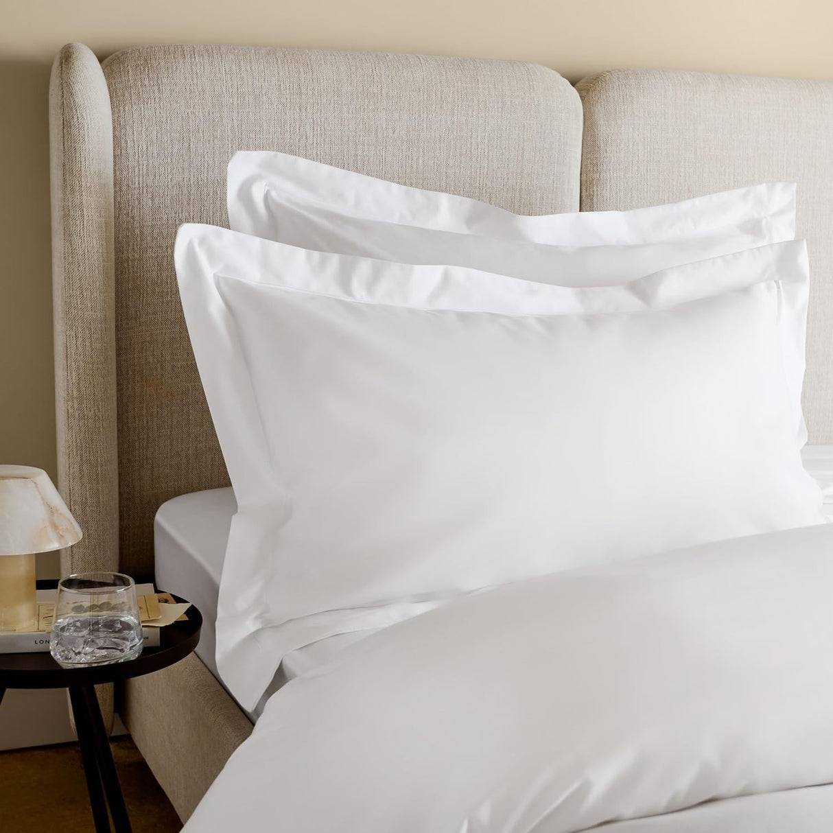 Christy Premium Soft Cotton Sateen 500TC White Duvet Cover Set - King Size