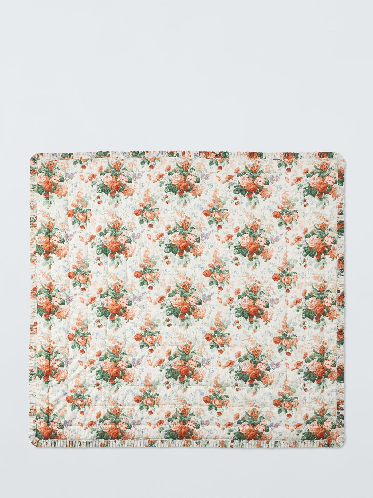 John Lewis x Sanderson Stapleton Quilted Bedspread 220 x 200cm - Parchment