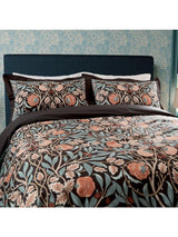 Morris & Co. Olive and Rose Floral Cotton Duvet Cover Set - Multi - King