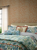Morris & Co Cornflower 200TC Cotton Percale Duvet Cover Set King Size Multi