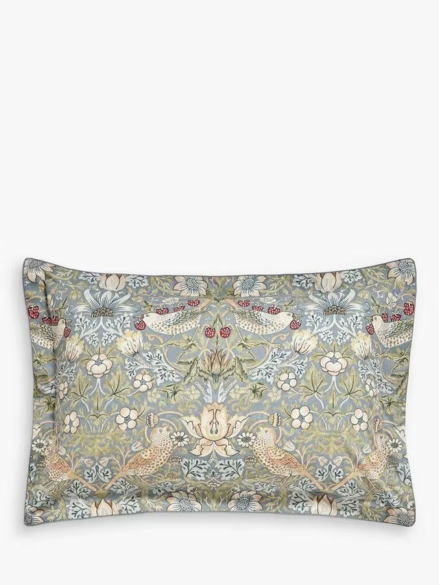 Morris & Co. Strawberry Thief 300 Thread Count Double Duvet Cover Set Multi