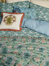Morris & Co Peony Trellis 200TC Cotton Duvet Cover Set King Size - Multi