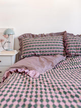 TBCo Harlequin 200 Thread Count Cotton Duvet Cover Set Pink Super King Set