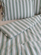 TBCo 200 Thread Count Cotton Double Duvet Cover Bedding Set - Blue Stripe