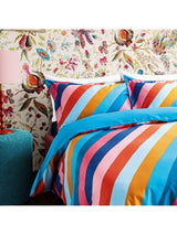 Harlequin Sherbet Multicoloured Stripe Cotton Duvet Cover Set - Super King