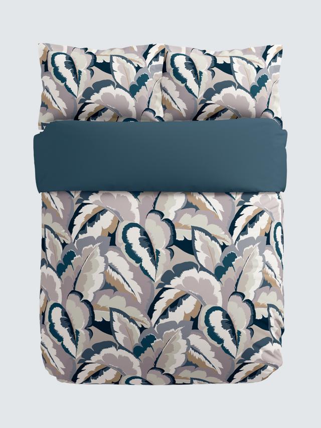 Harlequin Calathea Cotton Sateen Duvet/Pillow Case - Double Set - Cornflower