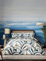 Harlequin Calathea Cotton Sateen Duvet/Pillow Case - Double Set - Cornflower