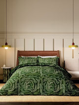 Harlequin Fayola Cotton Sateen Bedding Set - Fig Leaf Clover - King Size