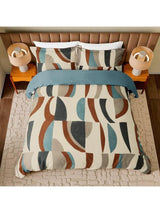 Harlequin Torillo Super King Duvet Cover Set - Black Earth/Cornflower/Walnut