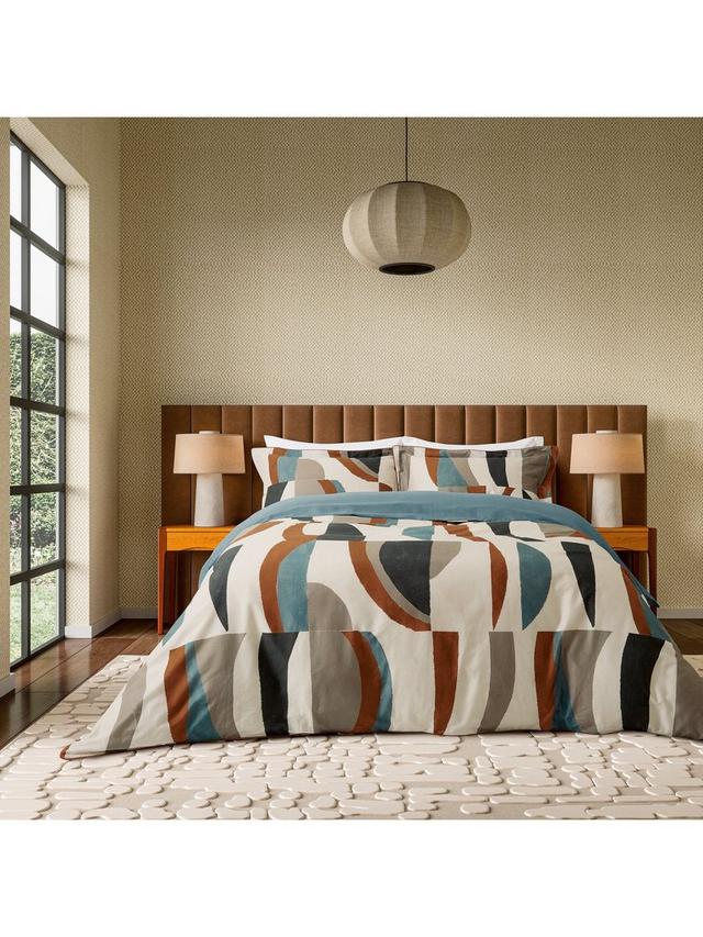 Harlequin Torillo Super King Duvet Cover Set - Black Earth/Cornflower/Walnut