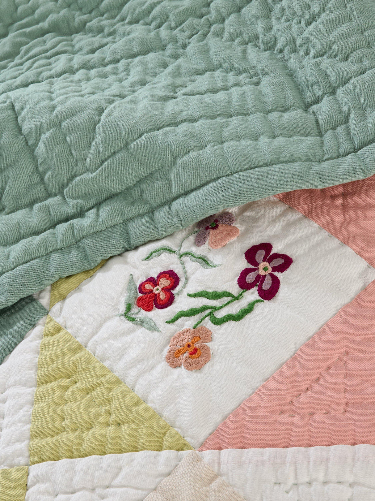 John Lewis x Anine Cecilie Iversen Pansy Quilted Bedspread 220 x 220cm Multi
