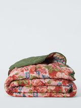 John Lewis x Sanderson Rose & Peony Quilted Scalloped Bedspread 220 x 200cm