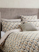 Bedeck of Belfast Harun Cotton 200TC Duvet Cover Set - King - Charcoal Tan