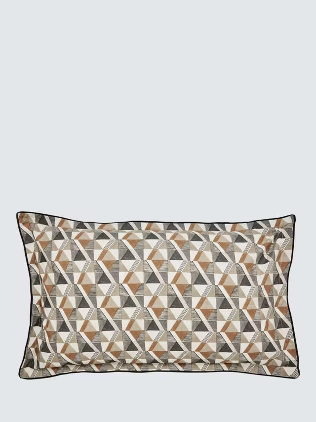 Bedeck of Belfast Harun Cotton 200TC Duvet Cover Set - King - Charcoal Tan