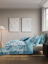 Bedeck of Belfast Meiko King Duvet & Pillow Case Cover Set - Teal Silver