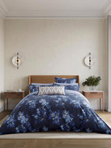 Bedeck of Belfast Nahla Duvet Cover & Pilllow Case Set - Blue Navy - King