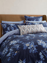 Bedeck of Belfast Nahla Cotton Duvet Cover Set - Blue Navy - Super King