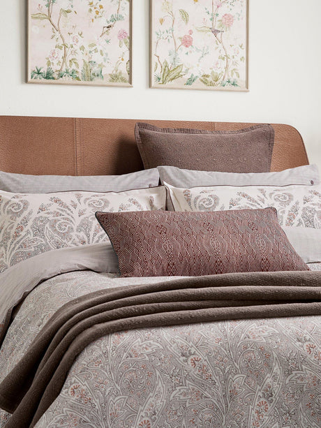 Bedeck of Belfast Umma Paisley Cotton Duvet Cover Set - Pink - King Size
