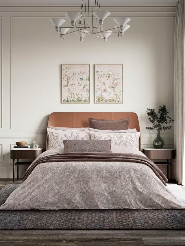 Bedeck of Belfast Umma Paisley Cotton Duvet Cover Set - Pink - Super King