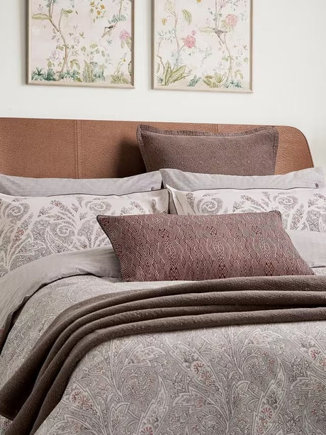 Bedeck of Belfast Umma Paisley Cotton Duvet Cover Set - Pink - Super King