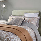 Bedeck of Belfast Zenda Double Duvet Cover Set Cotton Sateen - Charcoal Tan