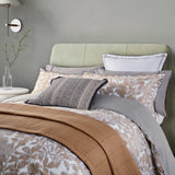 Bedeck of Belfast Zenda Double Duvet Cover Set Cotton Sateen - Charcoal Tan