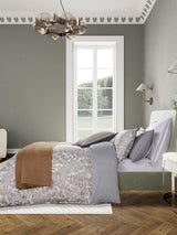 Bedeck of Belfast Zenda Super King Duvet Cover Set 220 x 260cm Charcoal Tan
